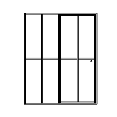 1H1V 1 horizontal, 1 vertical feature bar configuration